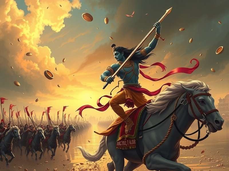 Leela Of Lord Krishna - Divine Combat Krishna in Battle